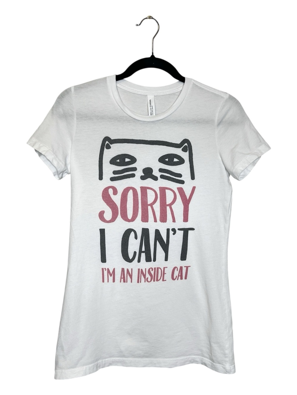 Sorry I Can't I'm an Inside Cat Funny Cat Lady Tee